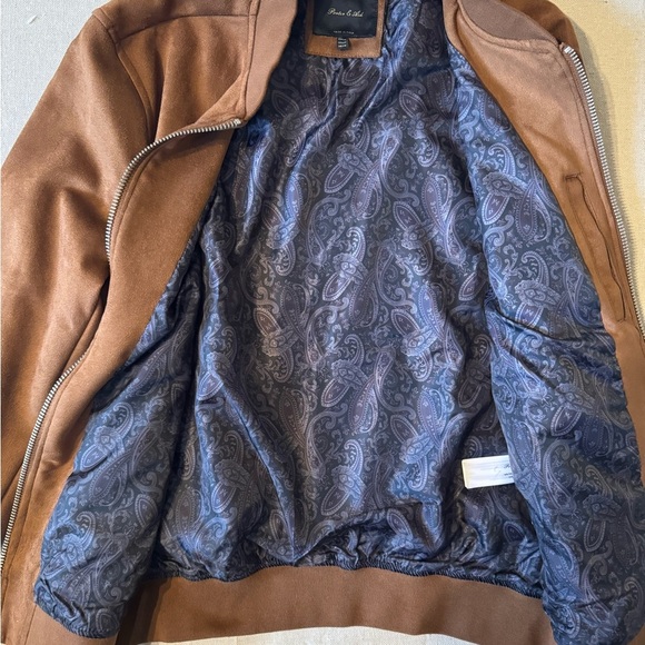 Men's Classic Tan Bomber Jacket - Picture 7 of 9